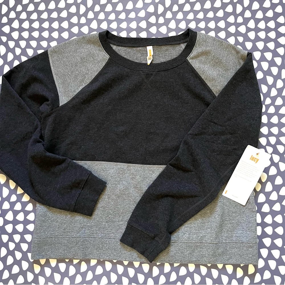 NWT Lucy Inner Strength LS Fleece lined Sweatshirt